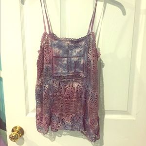 Crochet tie dye top